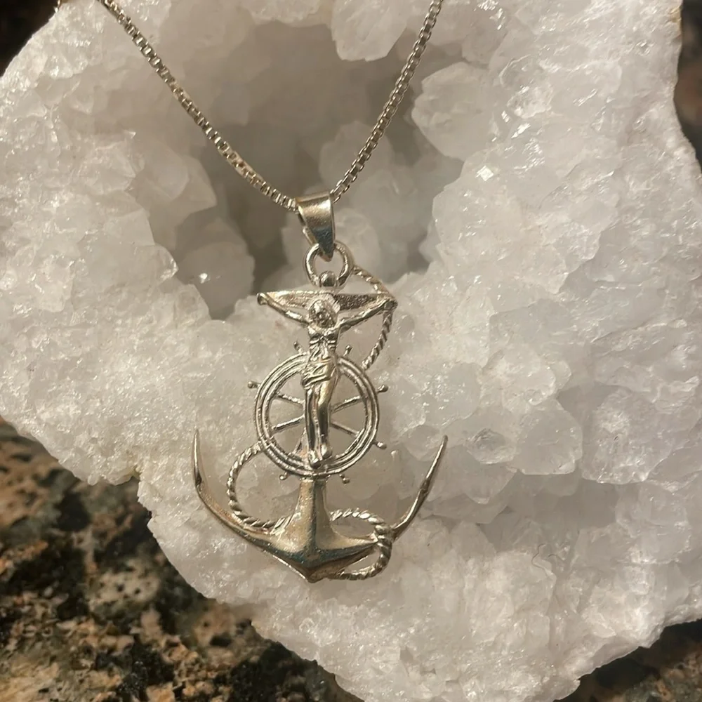 Sterling Silver Mariner’s Jesus Christ Crucifix. Retail 268.00 NWT - Picture 2 of 7
